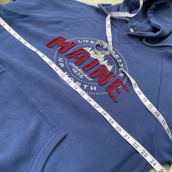 Blue 84 Blue Hoodie with Red and White Embroidery Maine - Picture 15 of 16